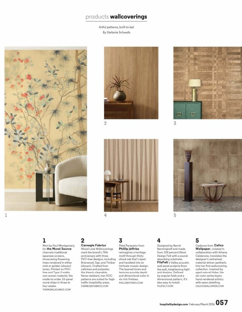Valley in wallcovering feature