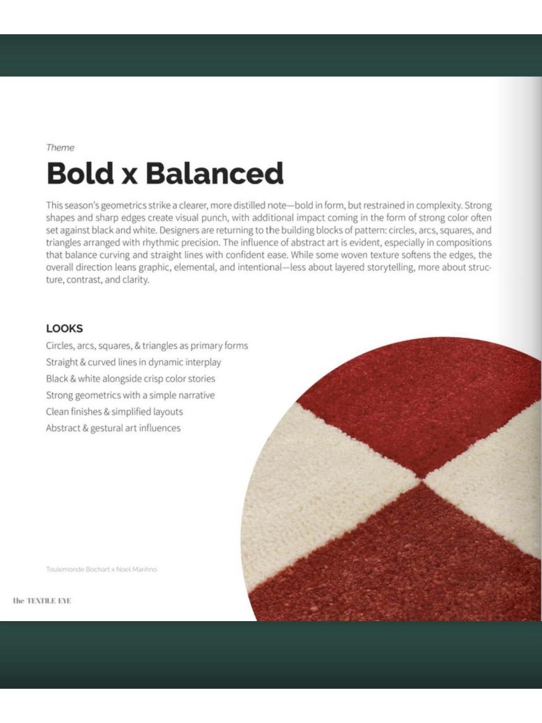 The Textile Eye, Winter 2025 Bold and Balanced Article