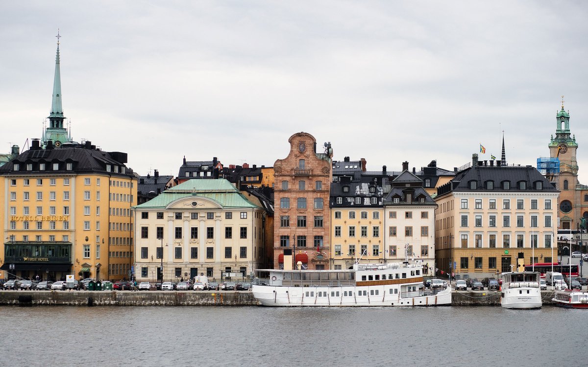 Stockholm cityscape on water