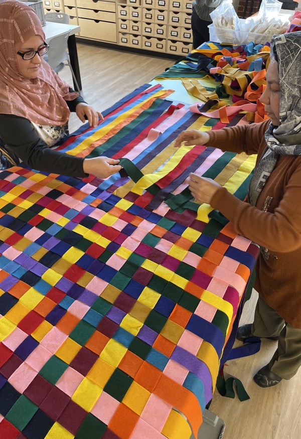 Women Weaving at Stitch Buffalo