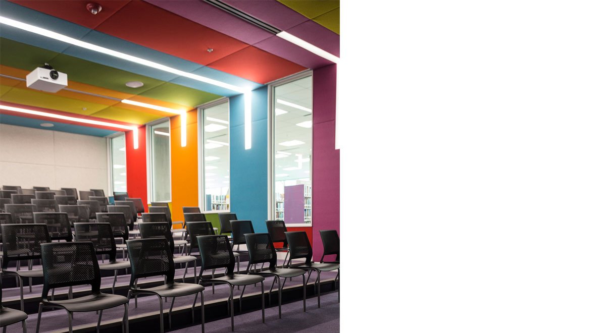 Richland Library with multi color install 