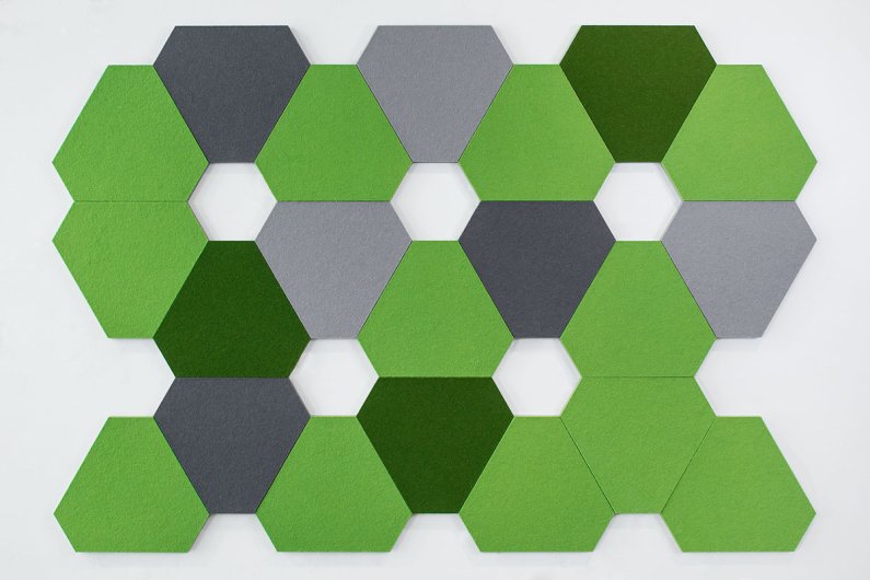 ARO Block 2 - detail with multiple greens and greys