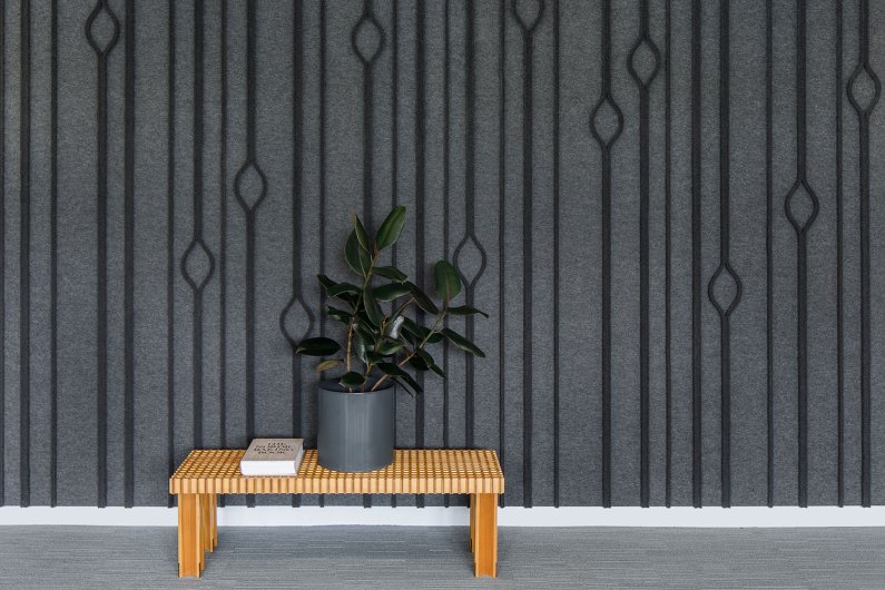 Duet Wallcovering with Bench